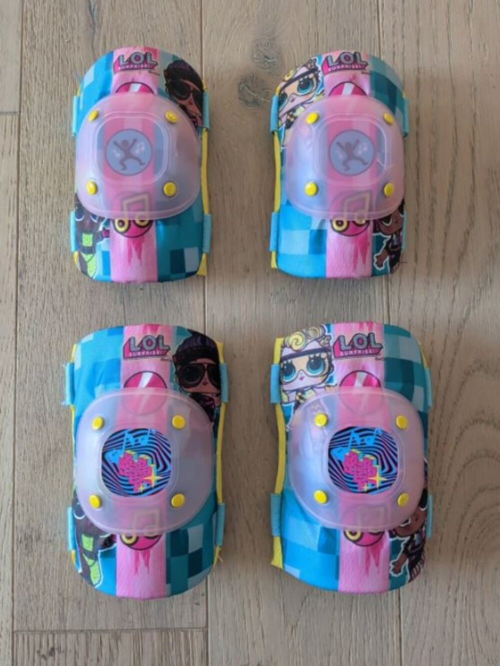 LOL Knee and Elbow Pads Set Protective Gear Kids Girls Age 3+ Bike Scooter Skate